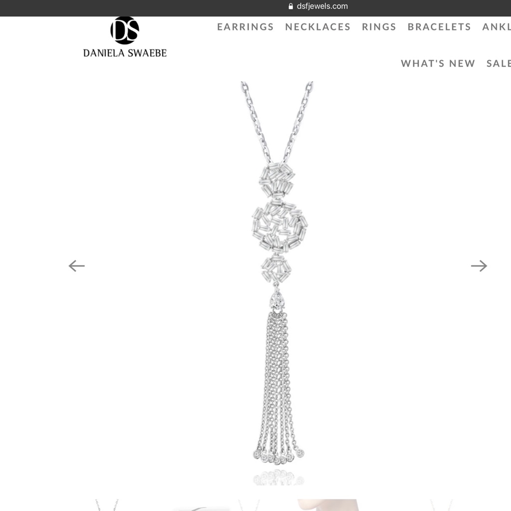Daniela Swaebe Baguette Tassel Necklace
